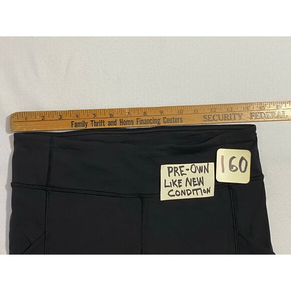 Lululemon Women’s Legging Black Gathered Ankle Tag Removed 30” Waist - Picture 3 of 9